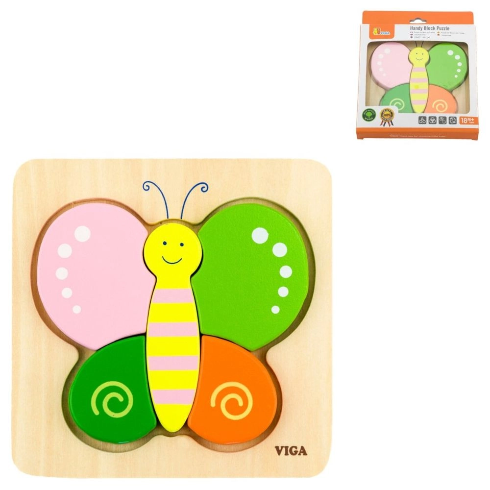 VIGA Butterfly Block Puzzle - 18 months+ 4 pieces
