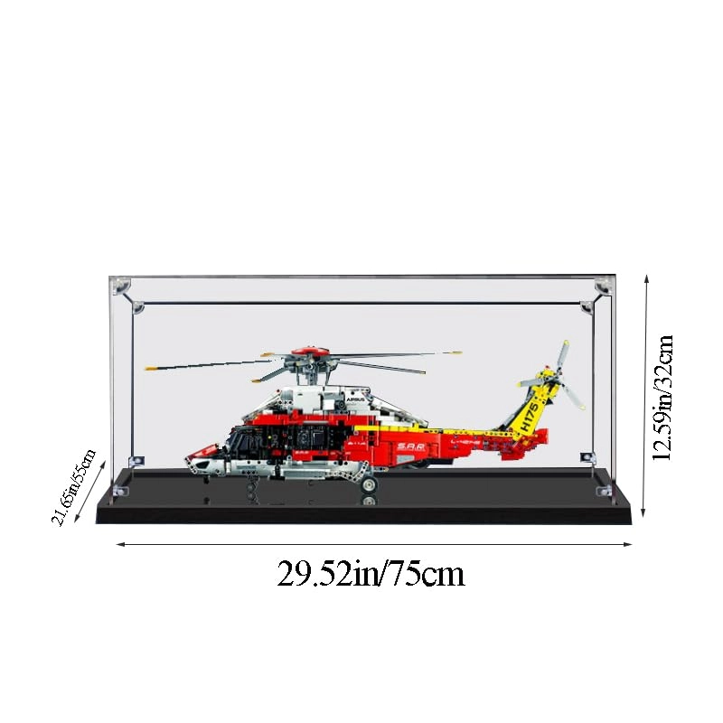 Acrylic Display Case - Compatible with 42145 Black Bottom Transparent