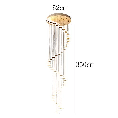 LED Modern Staircase Long Chandelier - 16 heads Warm light