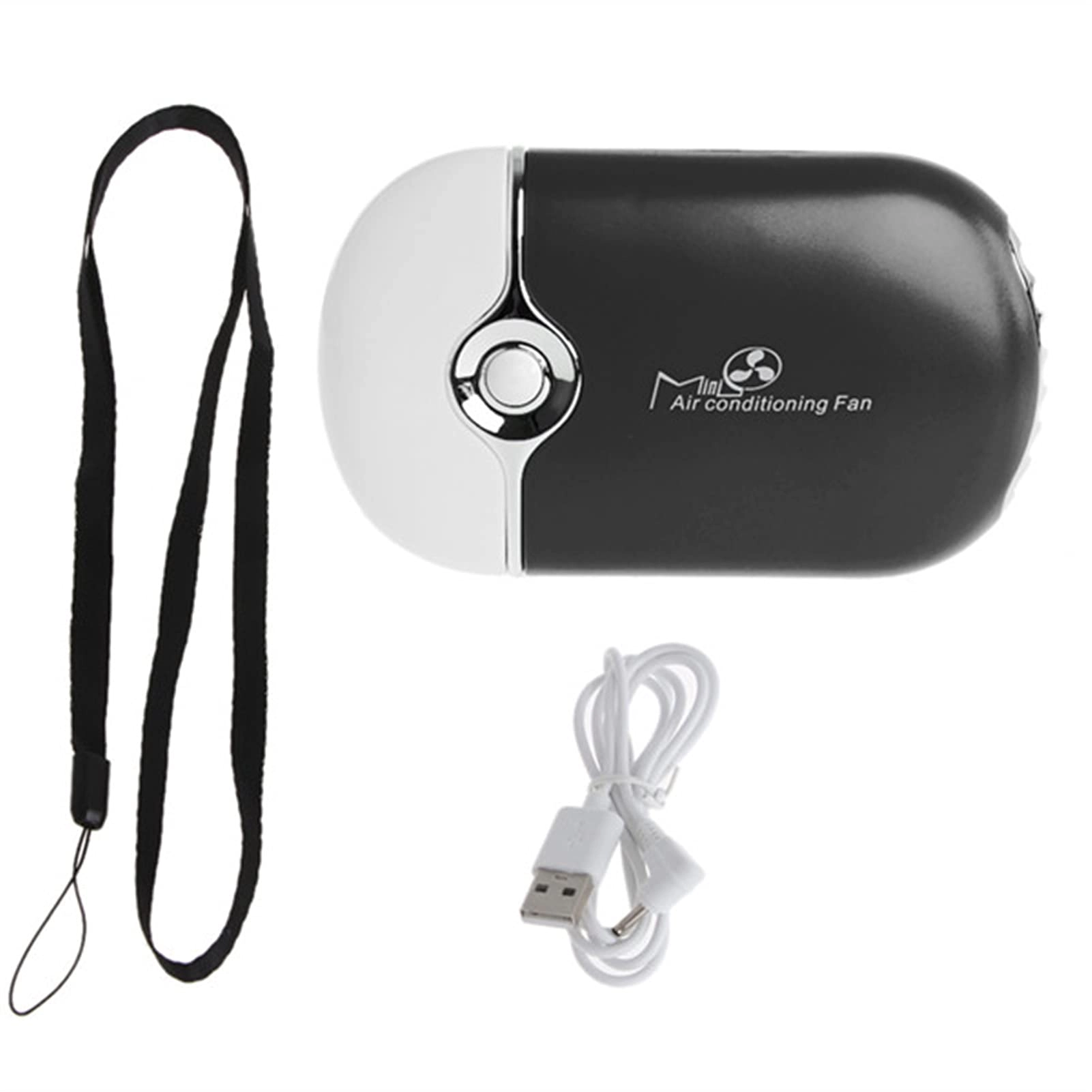 HGTEGH7 Mini Portable Hand Held Desk Air Conditioner - Black 400mA