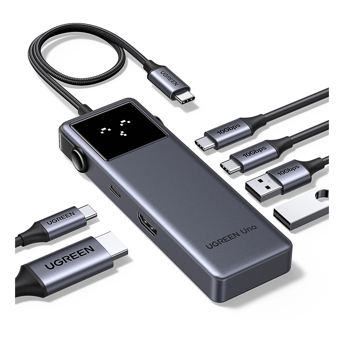 Ugreen UNO 6-In-1 USB-C HUB - 2xUSB-A3.2 2xUSB-C3.2 100W PD