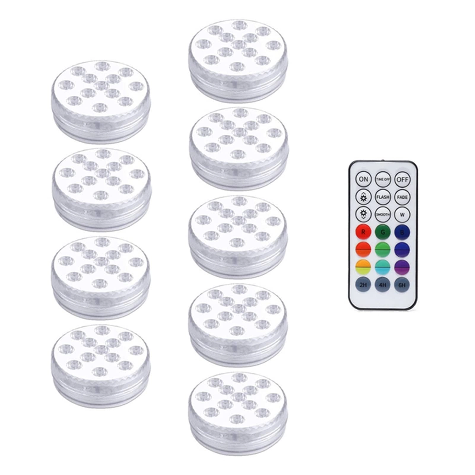 GUJKKTU Underwater Submersible LED Lights - 13 LEDs IP68 USB Rechargeable