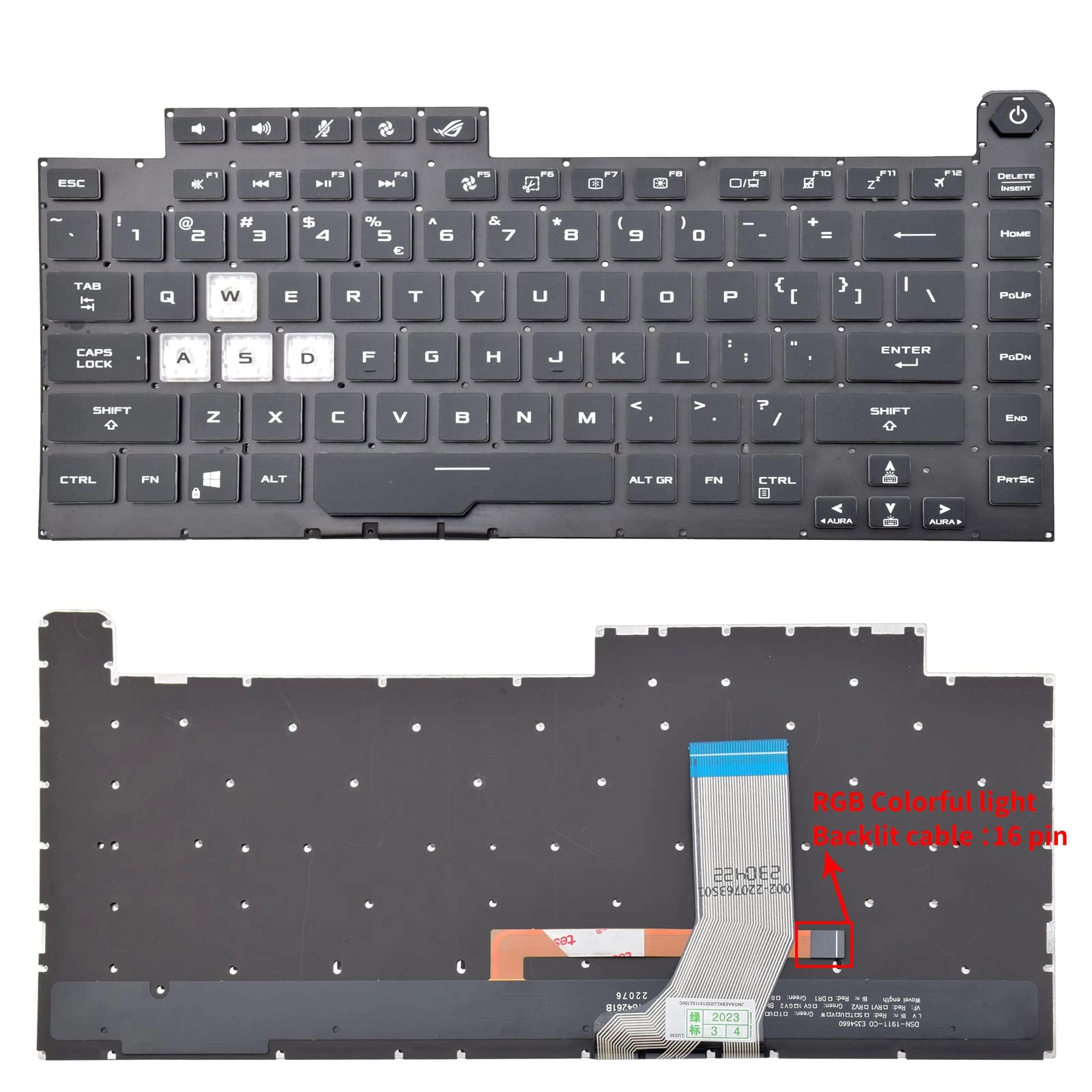 Replacement Keyboard - US Wired