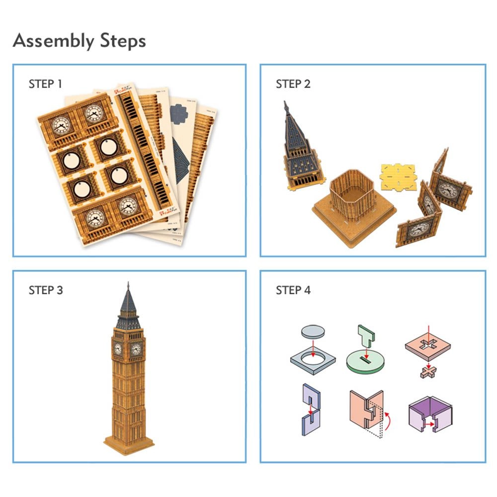 Big Ben London 3D Puzzle (ALGT-C094H) - 44 pcs