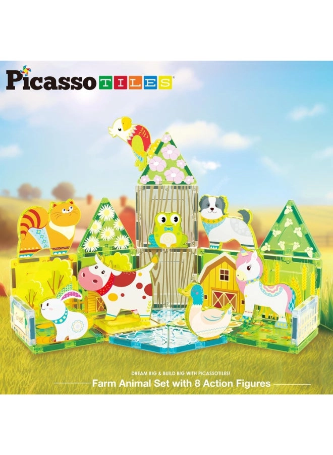 Magnetic Tiles Building Toy Set - Farm Animal 26 pcs