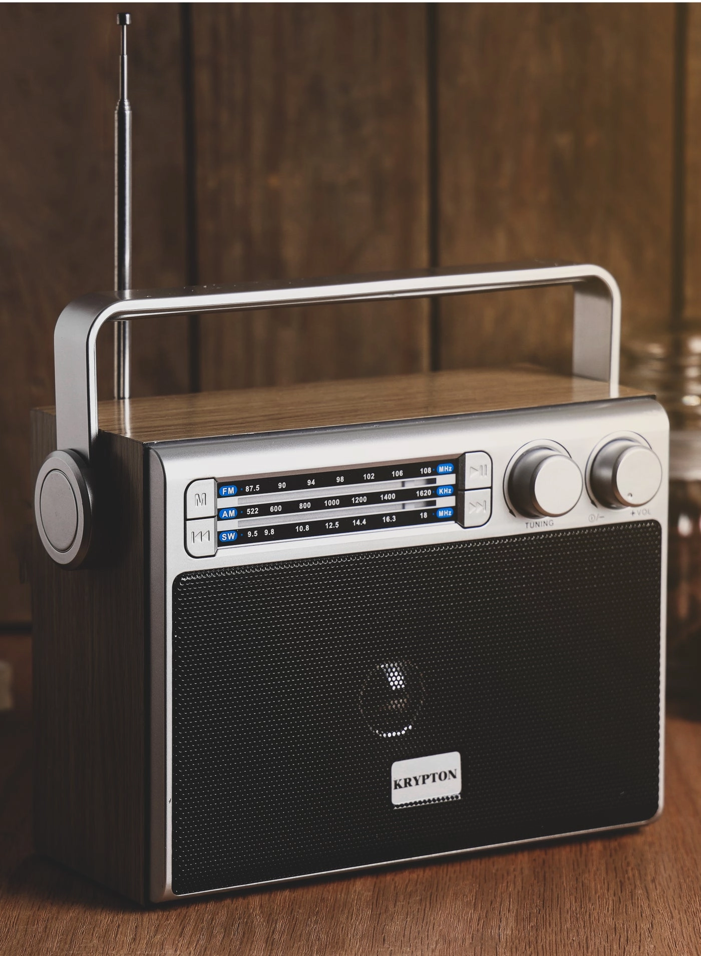 KRYPTON Multifunction Radio - Rechargeable USB/TF MP3 Player