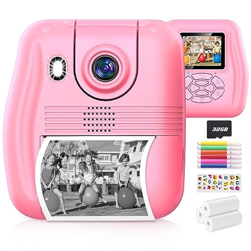 Kids Instant Camera - 1080P 12MP 32GB