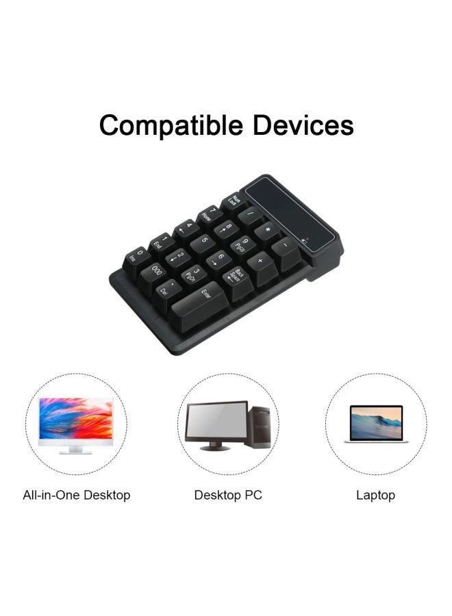 Numeric Keypad - 2.4G Wireless Black
