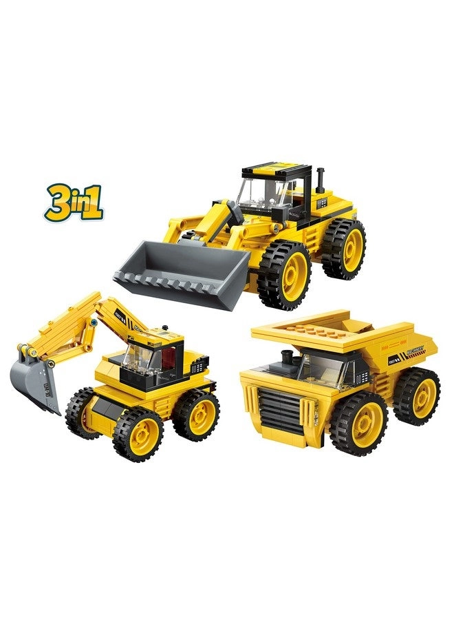 3 in 1 Construction Team Building Block Set - 203 pcs