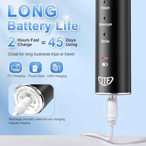 J40 - Sonic 5 Modes 6 Brush Heads