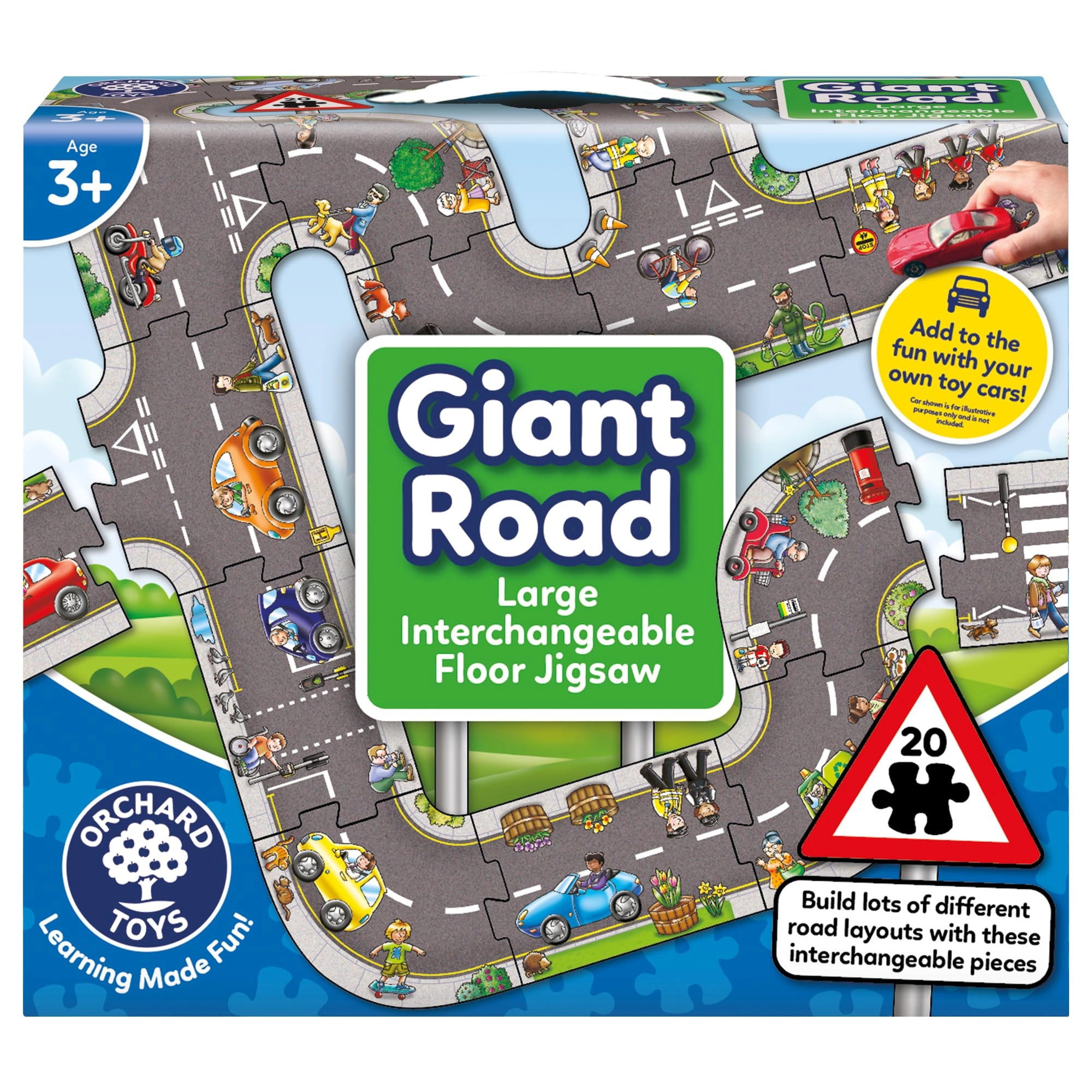 Orchard Toys Giant Road Floor Puzzle - 3+ 20 pieces