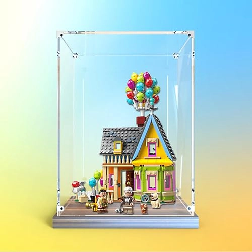 Acrylic Display Case (43217) - 20x15x30cm Dustproof Walnut Base