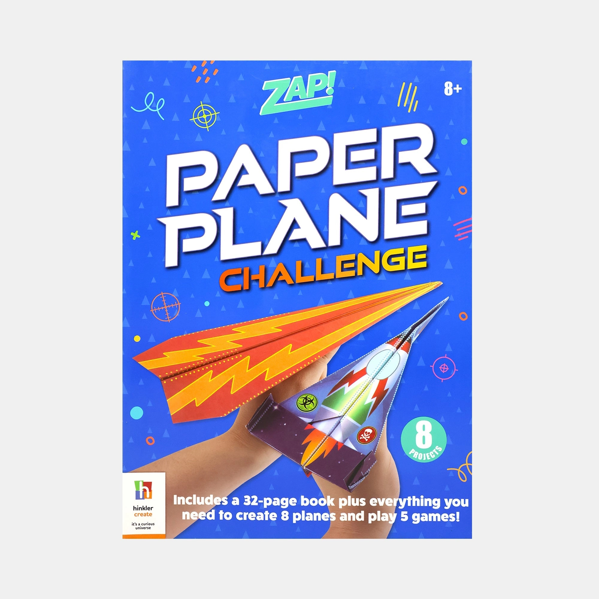 Paper Plane Challenge - a 32-page book plus everything you need to create 8 planes and play 5 games | Box Set
