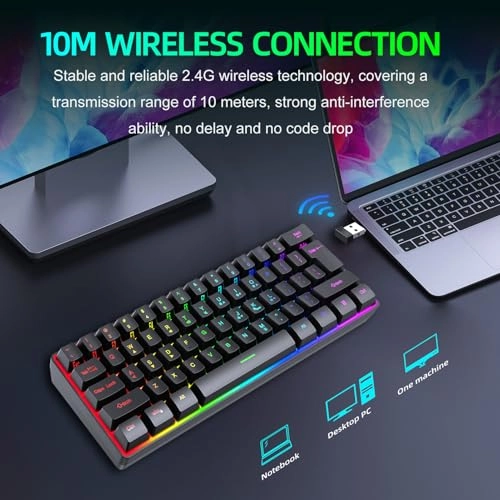 60% Wireless Keyboard - Wireless