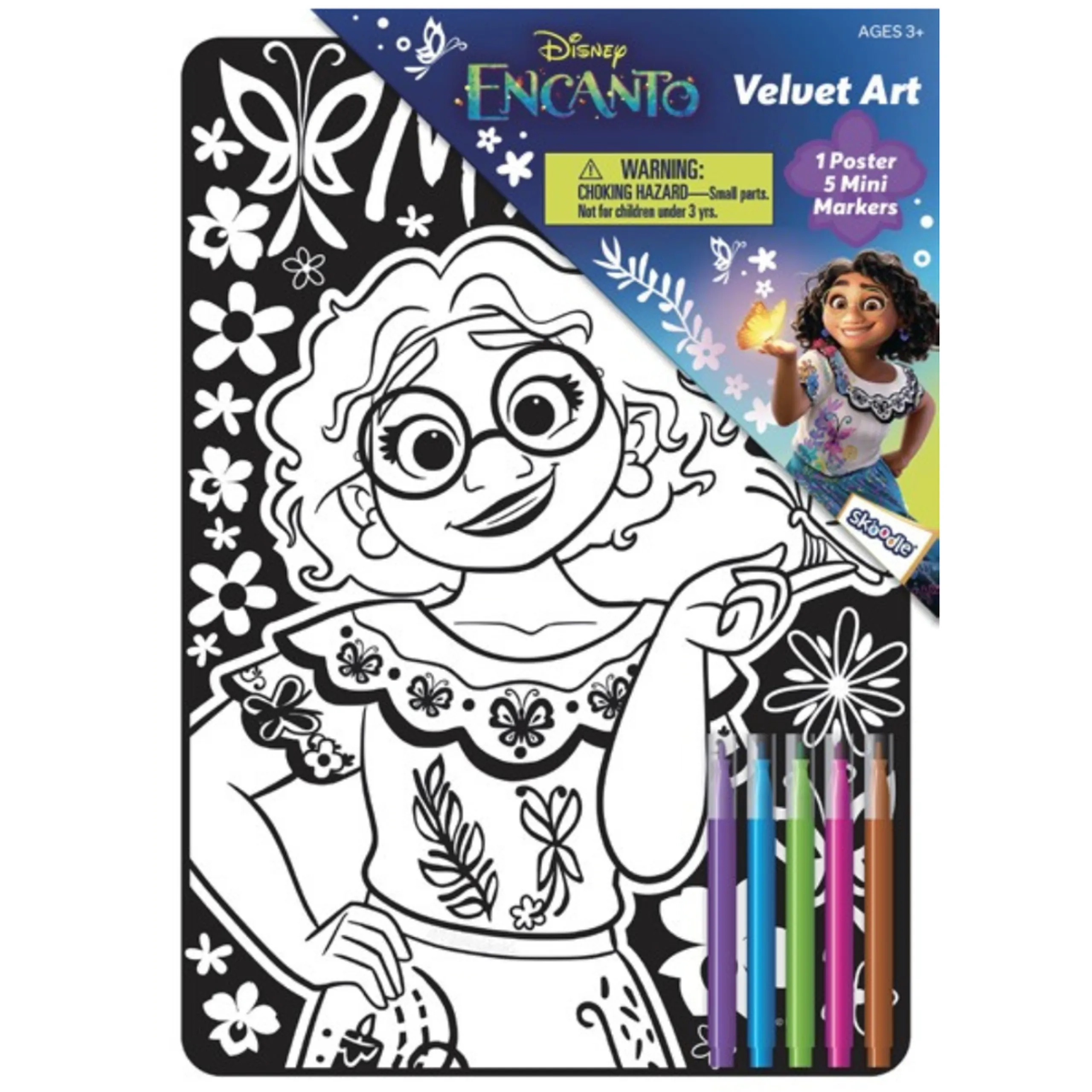 Disney Encanto Velvet Art - 1 Velvet Poster 5 Mini Markers