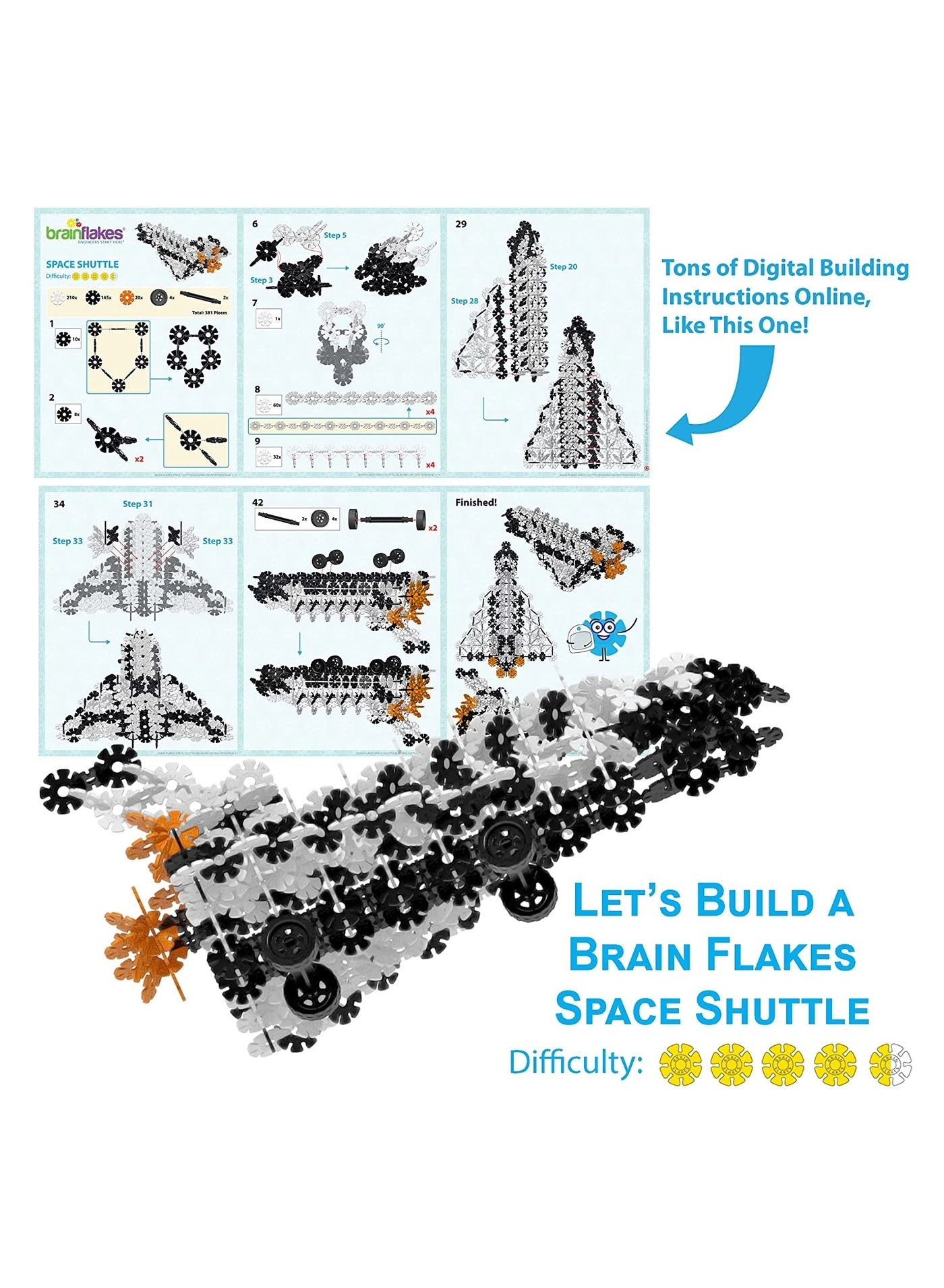 Brain Flakes Car - 3 years and up 24 Pieces