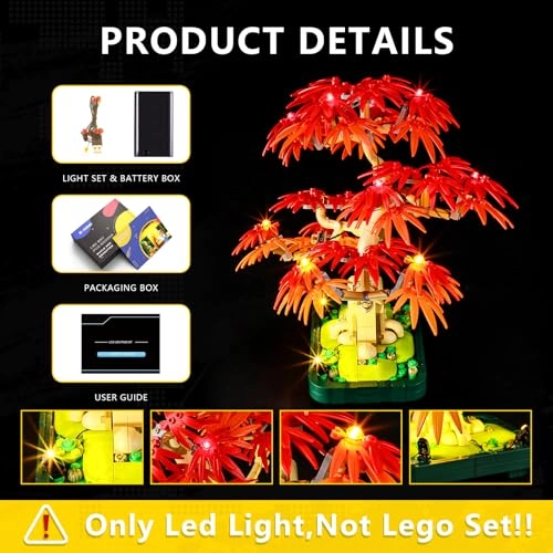 Light Kit for LEGO 10348 Japanese Red Maple Bonsai Tree - Plastic Japanese Red Maple Bonsai Tree