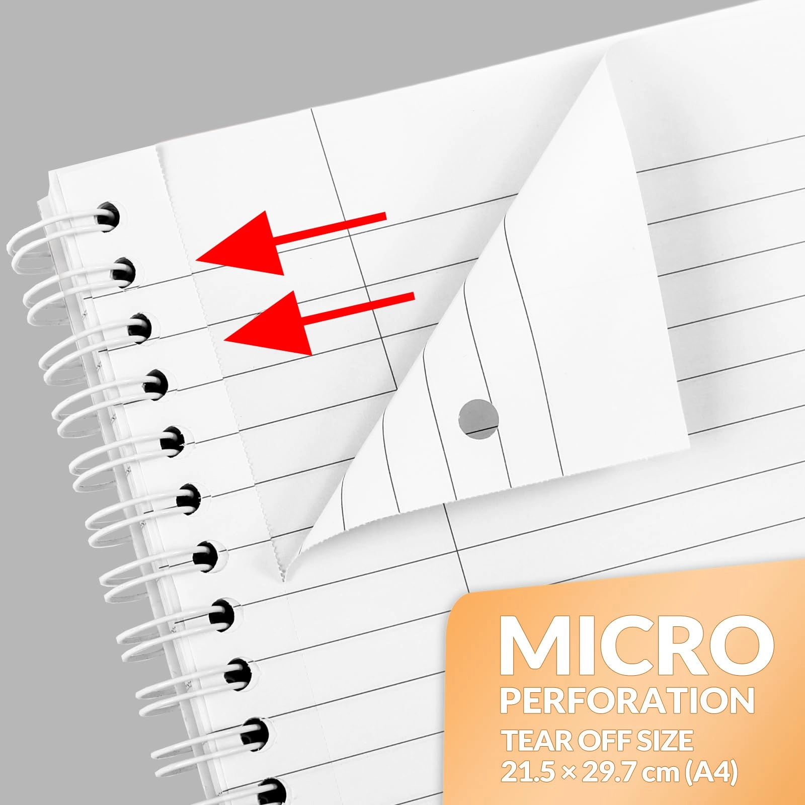 Notebook A4 Spiral - Lined 100 Sheets