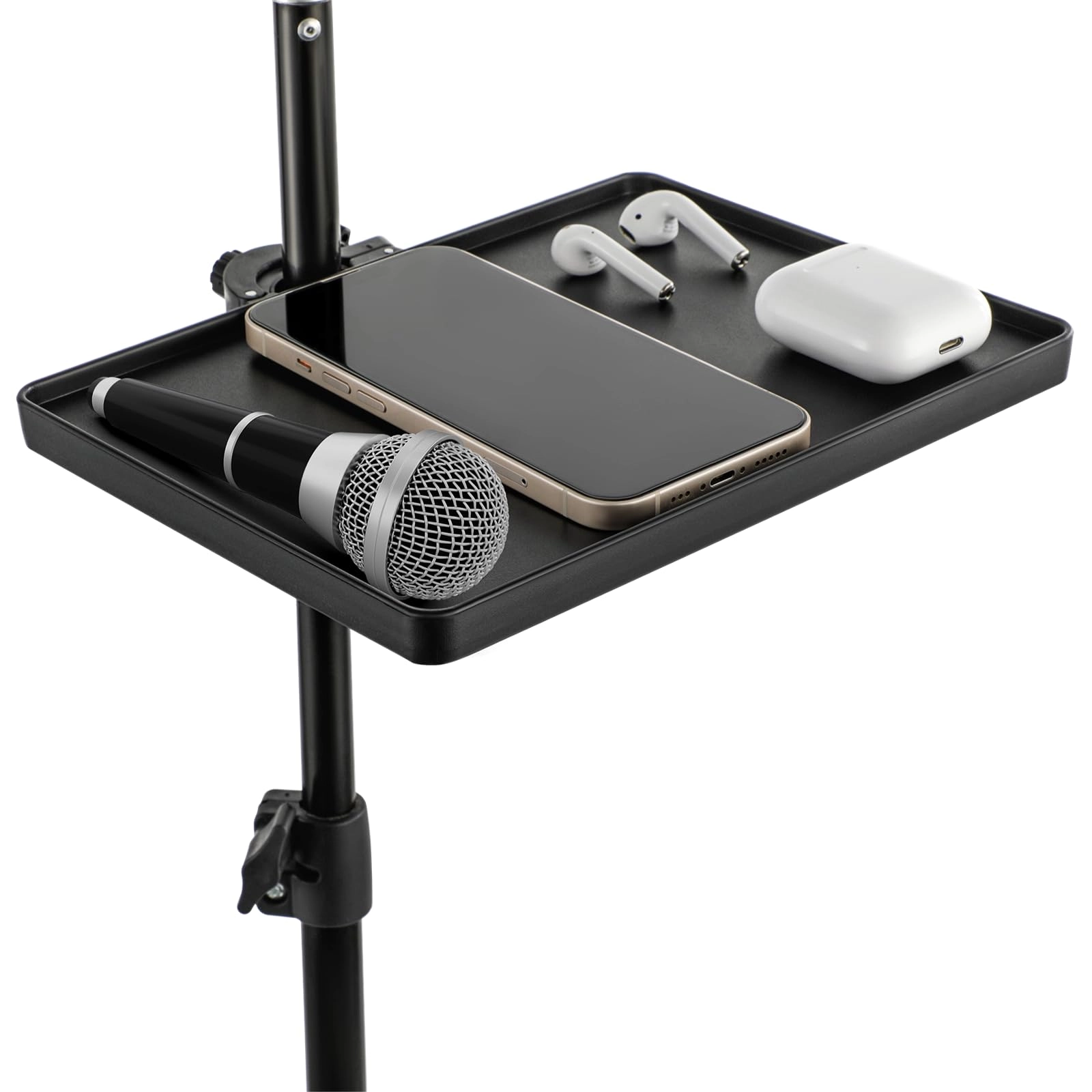 Varku Microphone Stand Tray - 8.7 x 6.5 inches 3kg Clamp-On