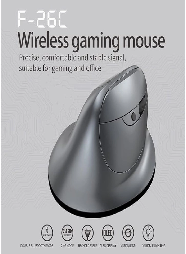 F-26C Ergonomic Vertical Mouse - Wireless