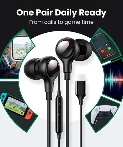Type C Earphones Wired Earbud