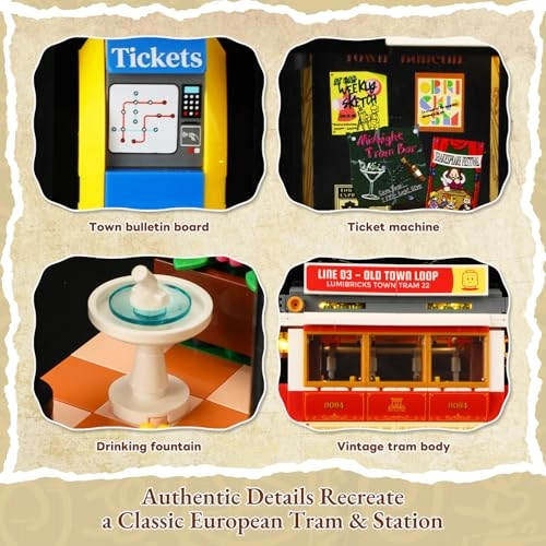 Heritage Tram and Stop Kit - 1274 pcs for ages 16+