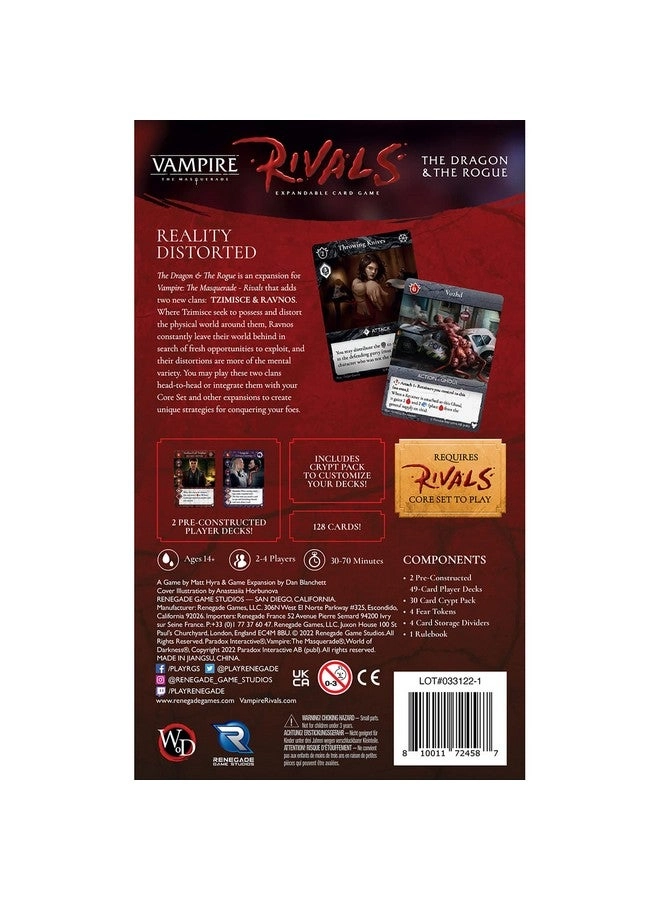 Vampire: The Masquerade Rivals: The Dragon & The Rogue Expansion - Expandable Card Game