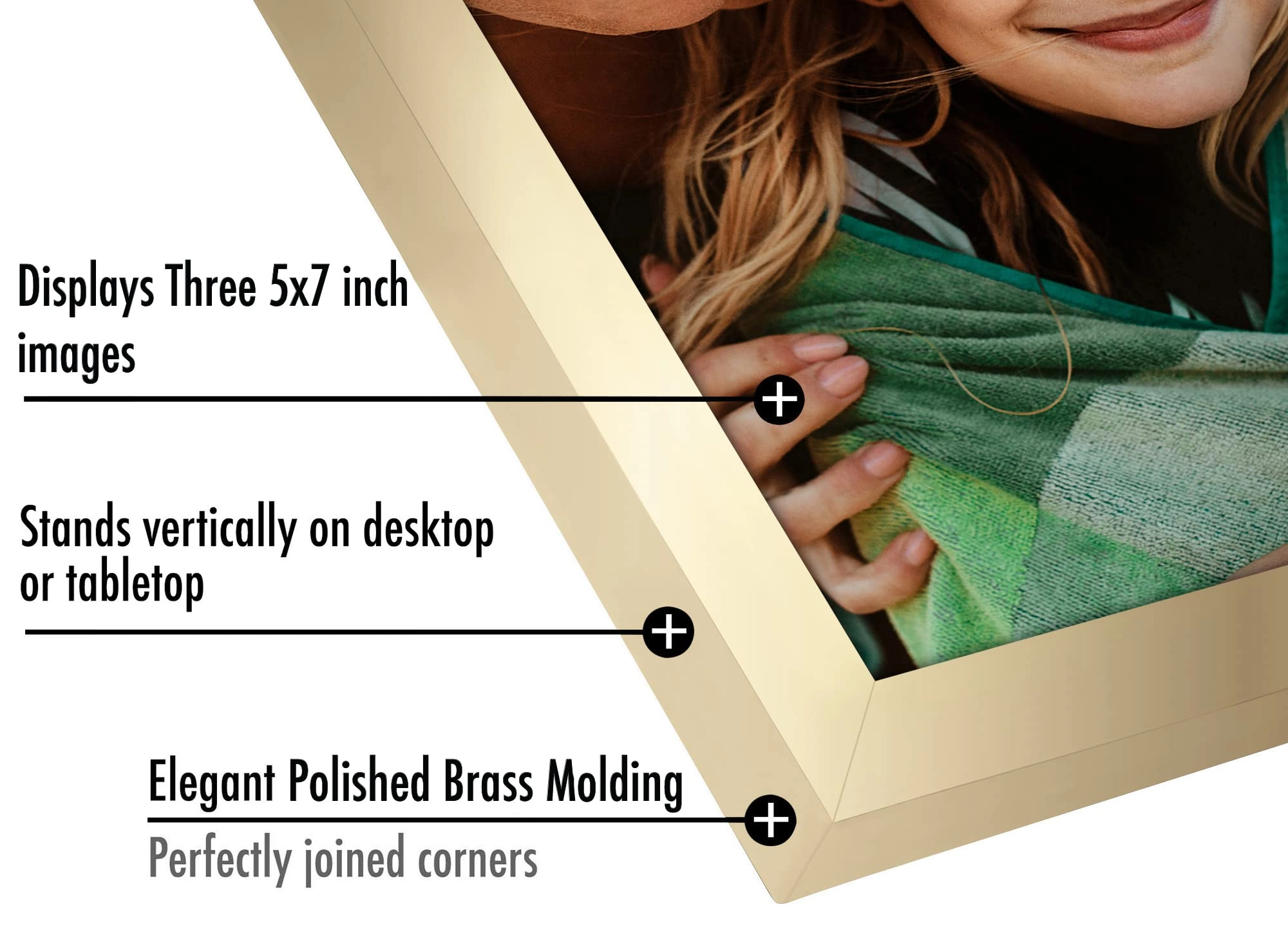 Hinged 3 Picture Frame - 5X7