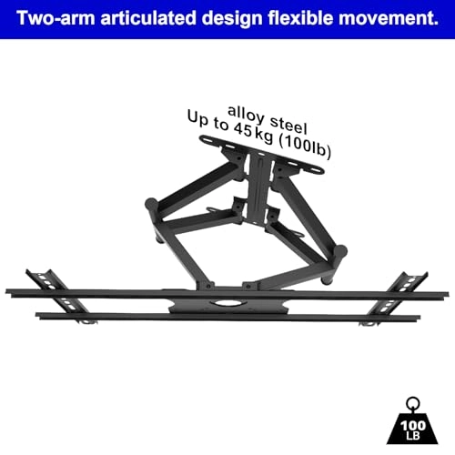 full motion TV wall mount - 45.5kg 40-75 inch