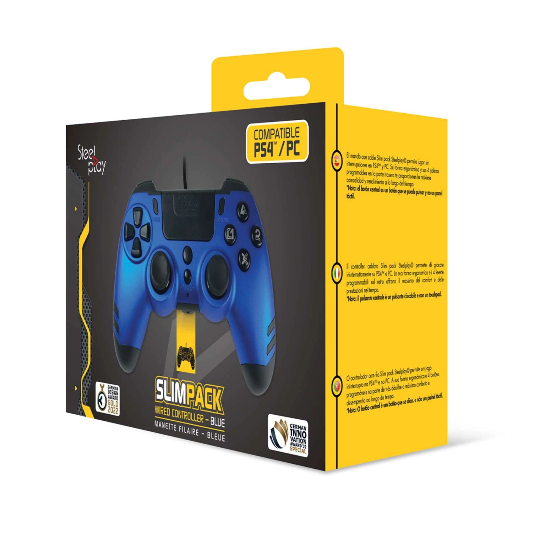 Slimpack Wired Controller (PS4/PC) Sapphire Blue