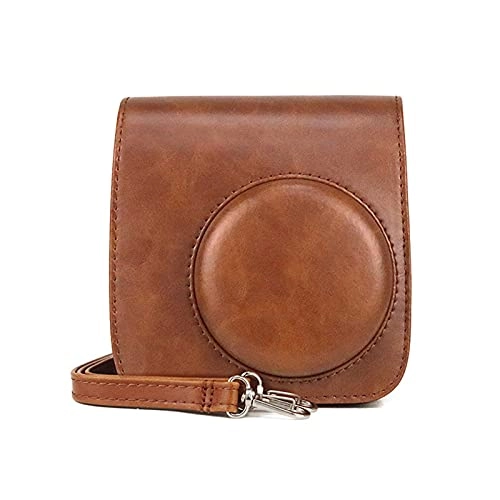 Transparent Crystal Camera Case - for Fujifilm Instax Mini 7+ + Adjustable Shoulder Strap + Stickers + Film Pocket Pictures Holder