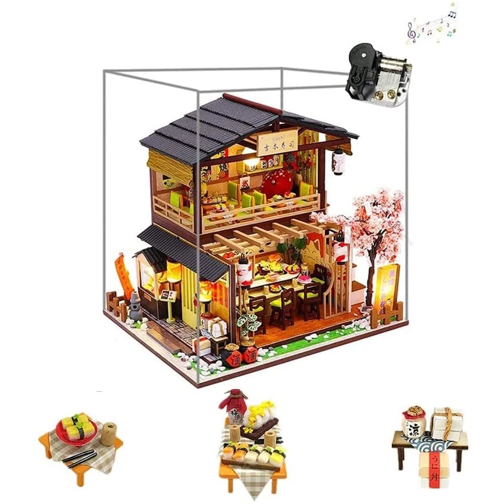 Miniature Wooden Dollhouse Furniture Kit - Creative Room 1:24