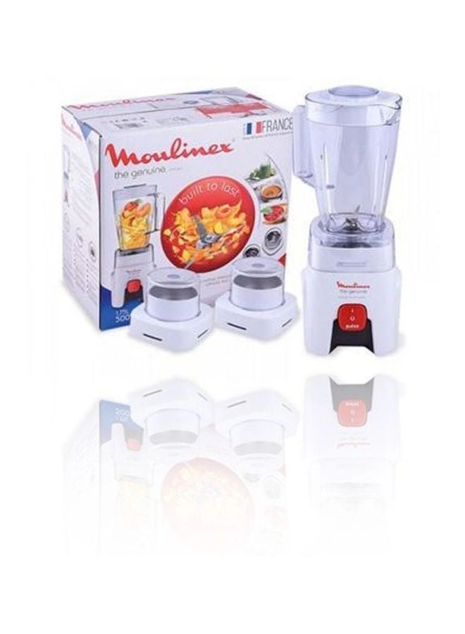 LM242B25 - Single speed with pulse Stainless steel blades Includes grinder and grater accessories