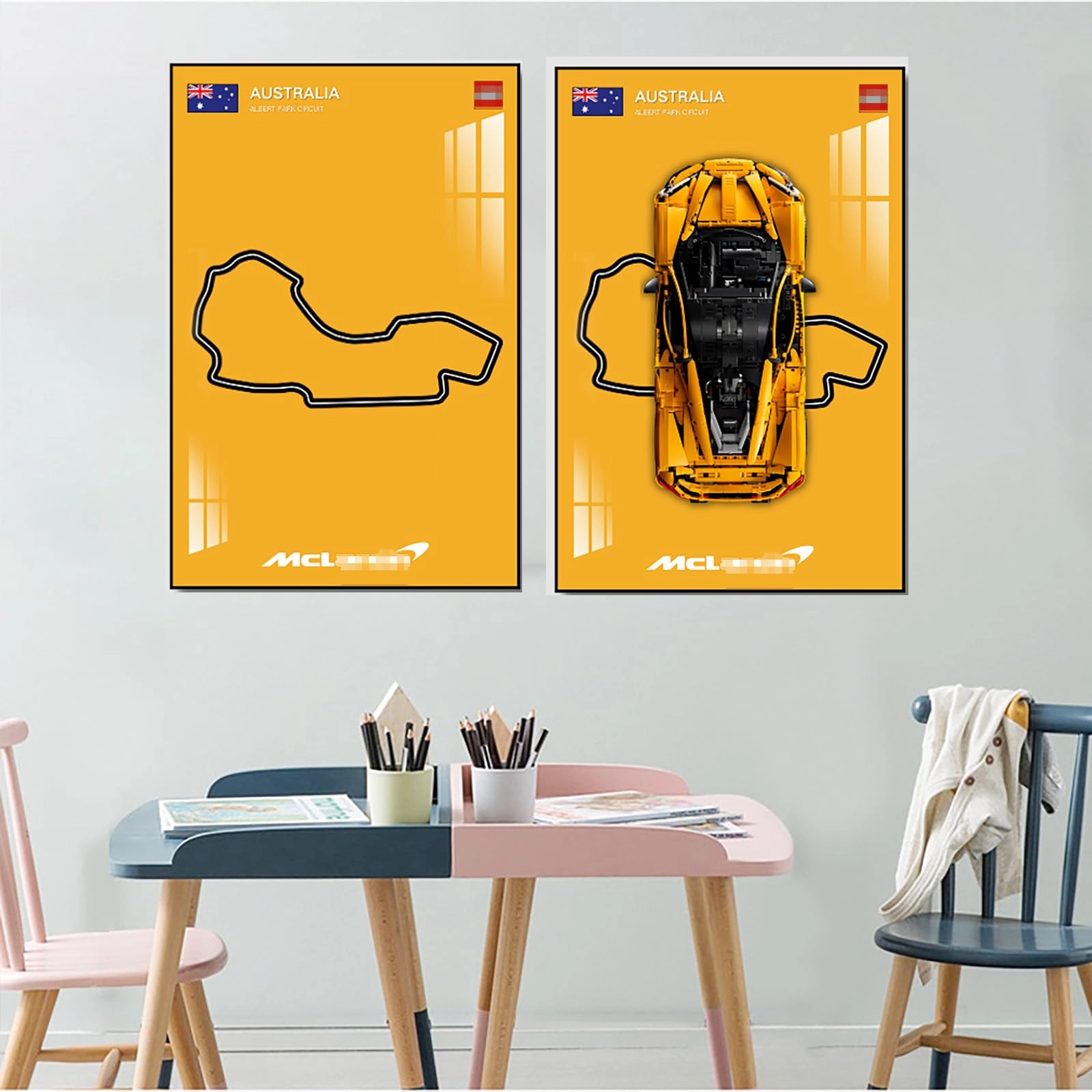 bodamaike Display Wall Plate for Technic McLaren P1 (42172) - Albert Park Circuit in Australia