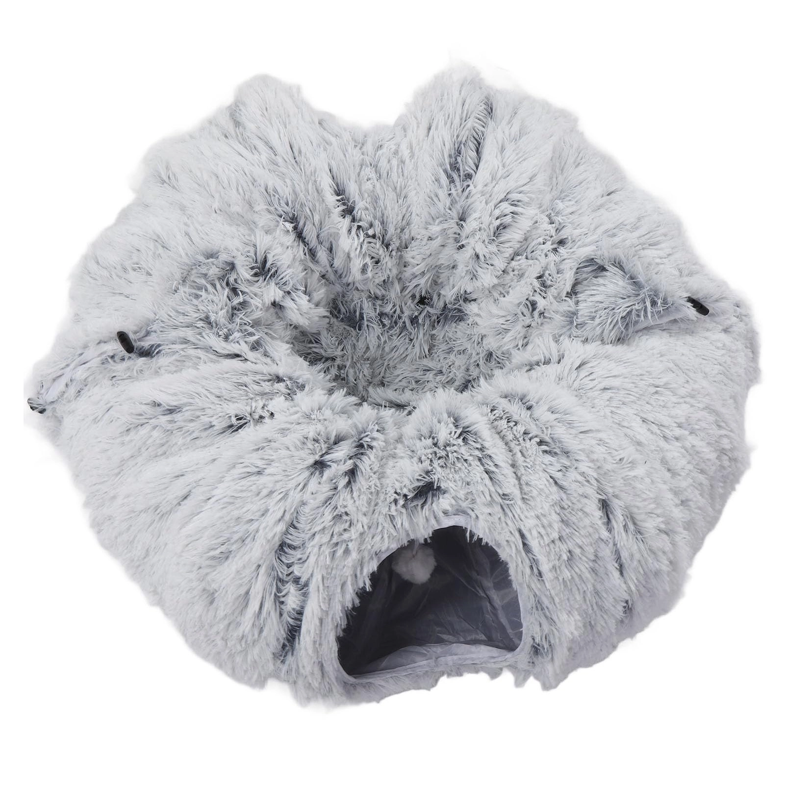 Hamwesh Cat Tunnel Bed - Plush Dual Purpose Sleep Play Washable Cushion