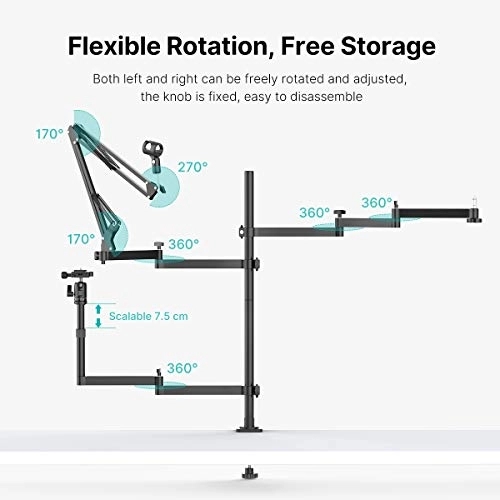 LS01 - Live Broadcast Boom Arm Tabletop Mount