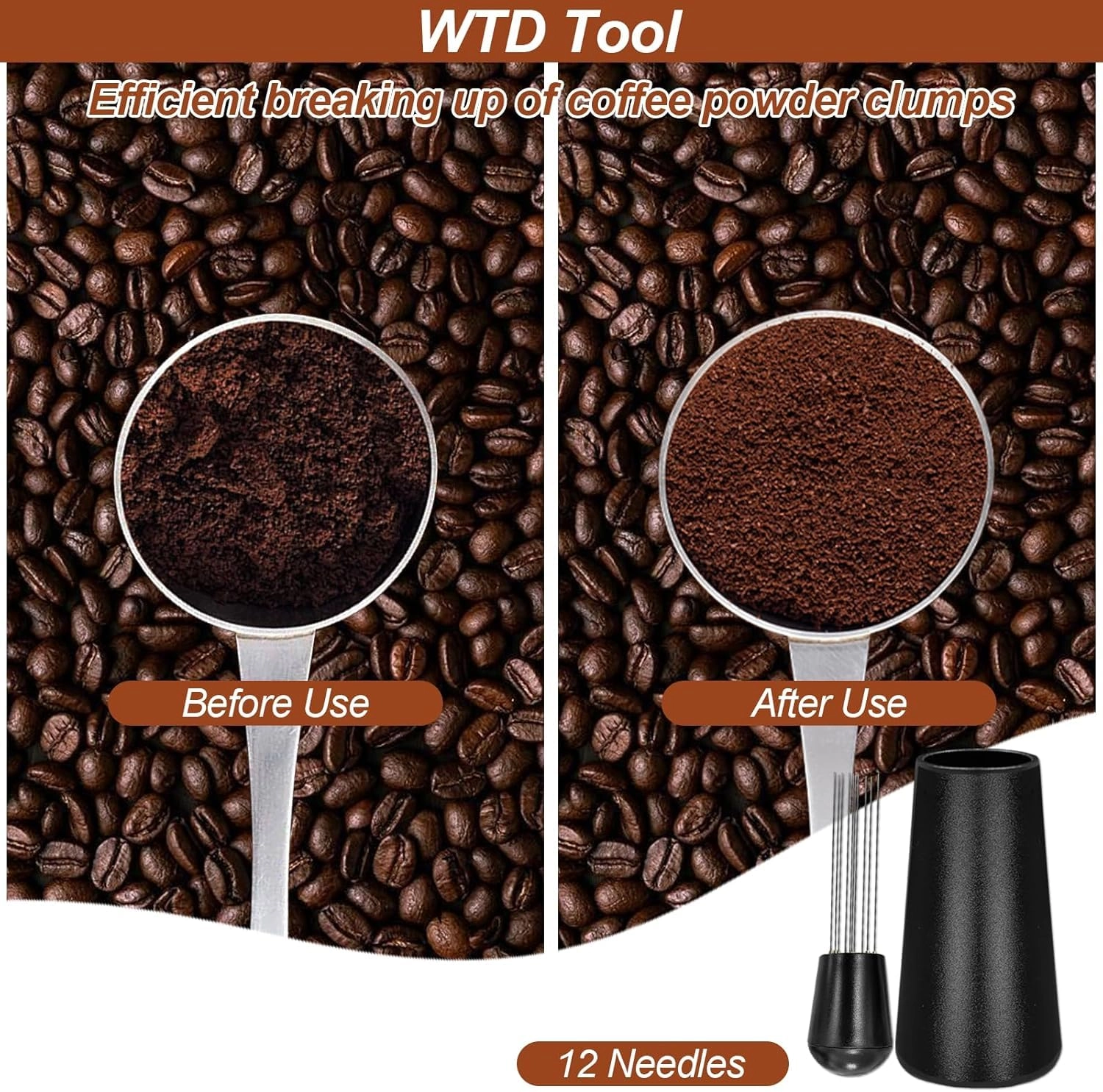 Espresso Tamper + WDT Tool + Espresso Dosing Funnel + Silicone Gel Tamper Mat + Espresso Accessories