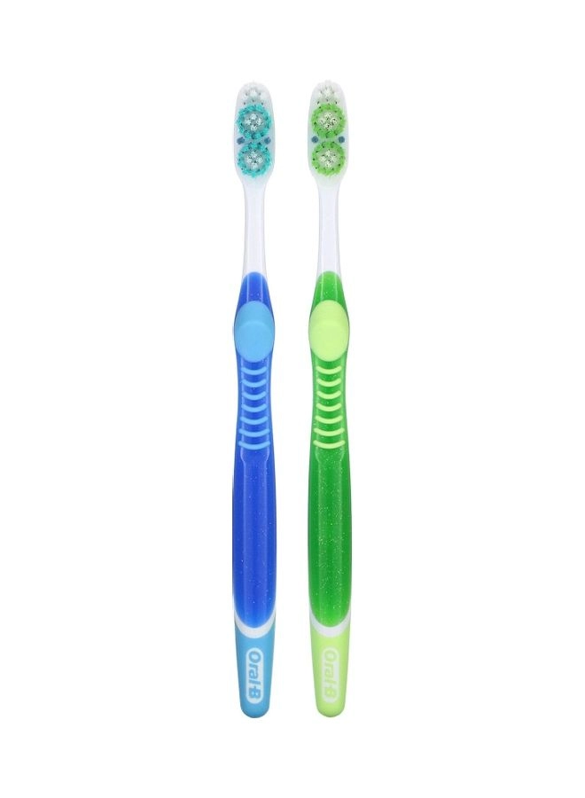 Oral-B Vivid Toothbrush - 2-Piece Pack Medium Multicolour