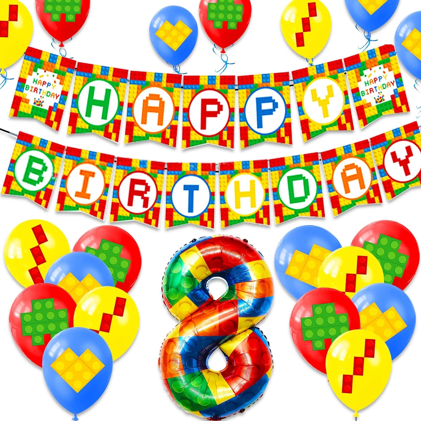 Roaring Good Time Birthday Decoration Building Blocks - Birthday