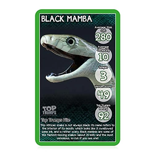 Top Trumps Snakes Card Numeracy, Literacy & Spacial Awareness - 6 - 8 years 30 pieces