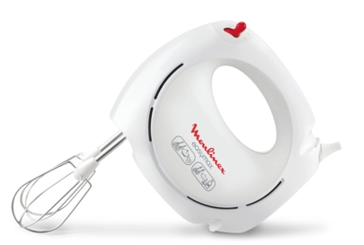 Moulinex Hand Mixer - White Plastic