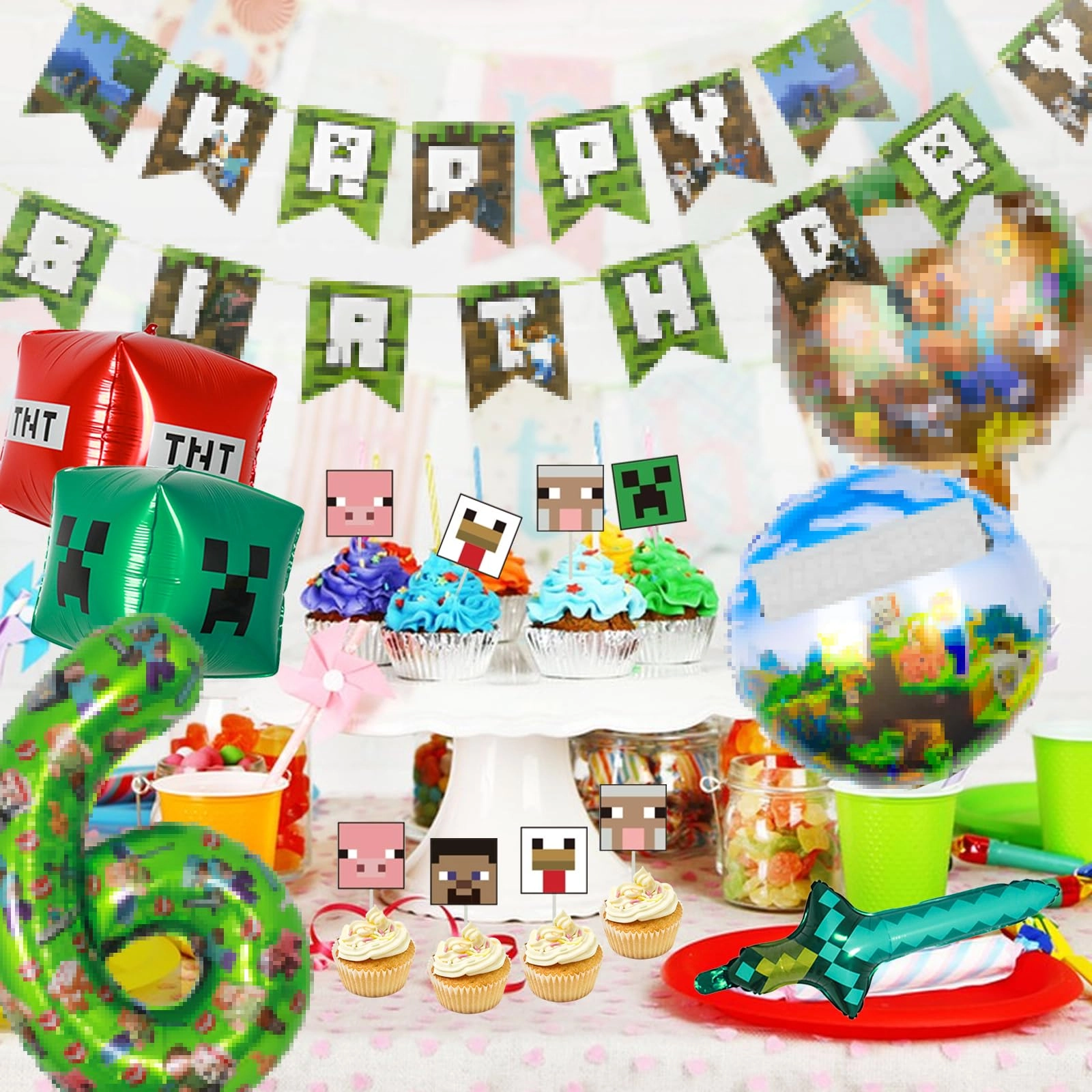 Miner Game Themed Party Supplies - 1.0 Count Birthday