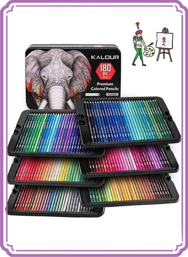Kalour Coloured Pencils - Metallic Colors - 180 Pcs