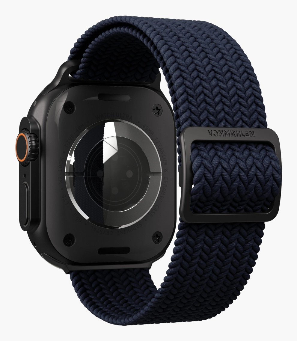 Watch Band for Apple Watch 44/45/46/49mm - One Size Braided nylon Navy Black