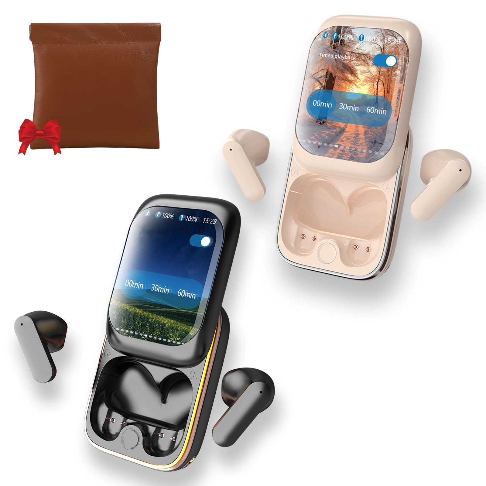 Touch Screen Slider Earphones Wireless Earbud
