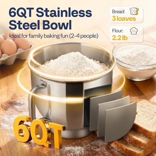 Electric Stand Kitchen Food Mixer - 6 Quarts 660 watts