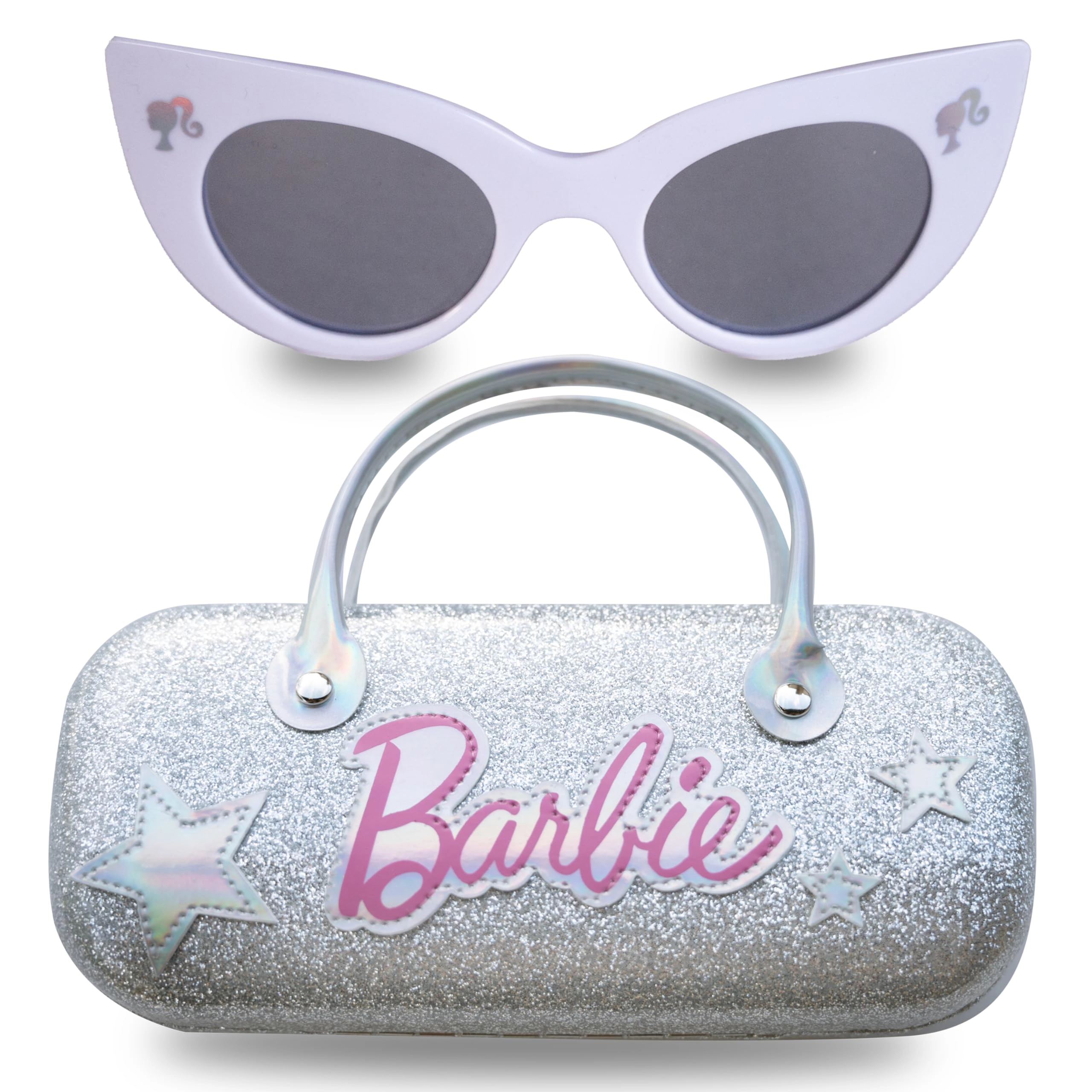 Barbie Cat-Eye Sunglasses + Sequined Hard Case - Black