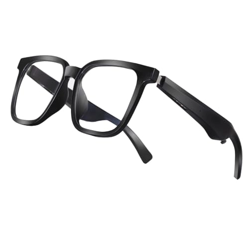 GT03 - Square-framed Black+Transparent Lens Bluetooth 5.0