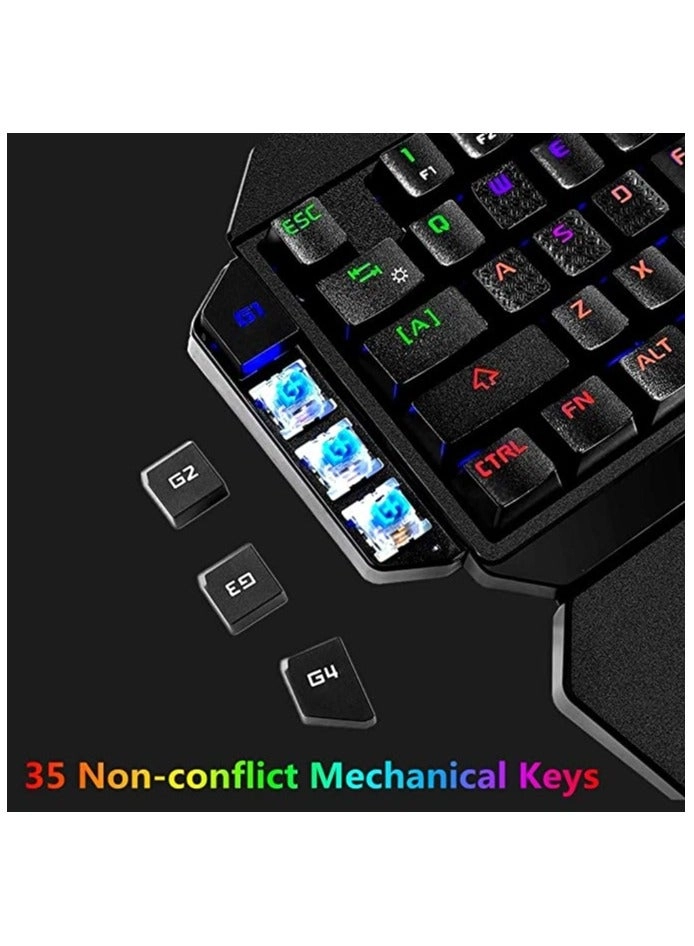 One-Handed RGB Mechanical Keyboard