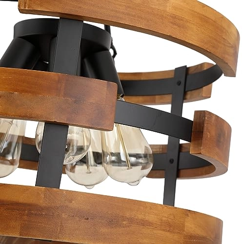 Round Rustic Chandelier - 59"